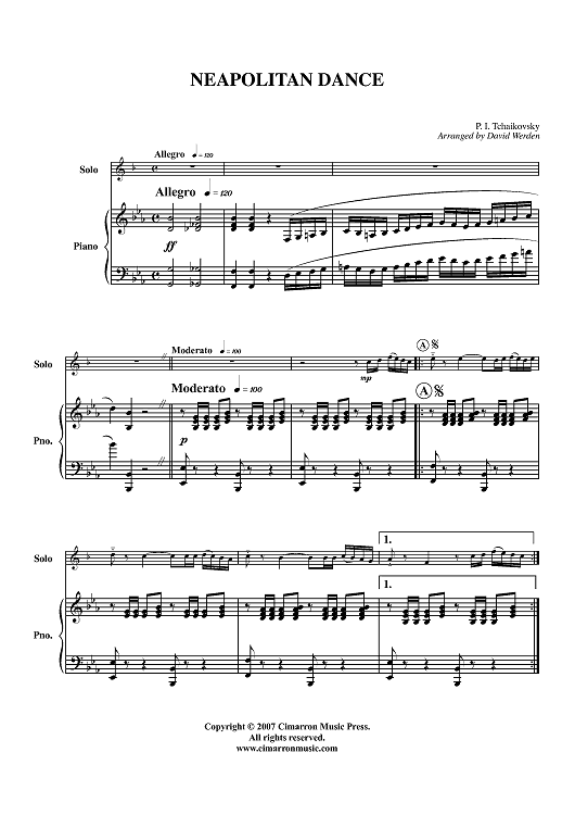 Neapolitan Dance - Piano Score