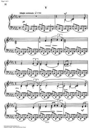Moments musicaux Op.16 No. 5 Adagio sostenuto Db Major