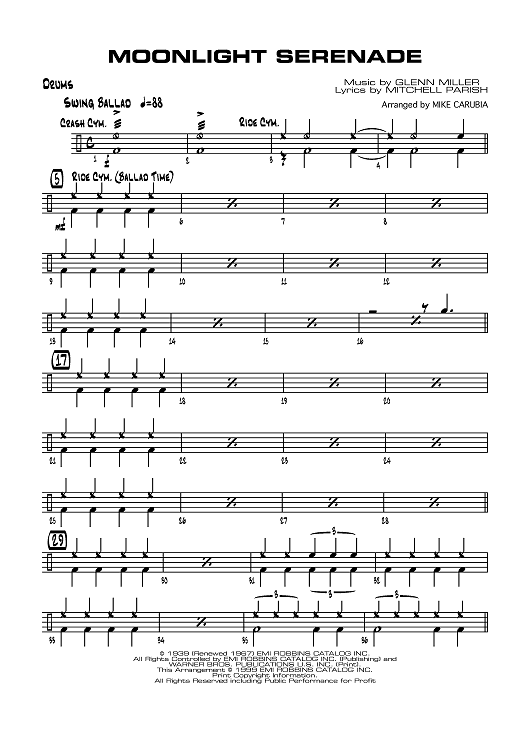 Moonlight Serenade - Drums