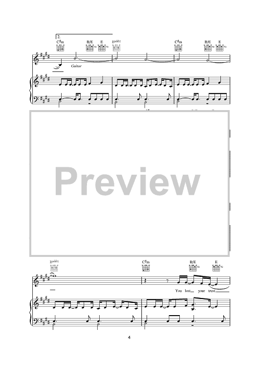 True Love" Sheet Music by Coldplay for Piano/Vocal/Chords - Sheet  Music Now