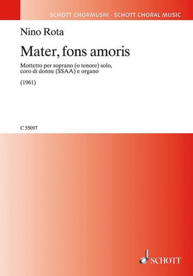 Mater, fons amoris - Score