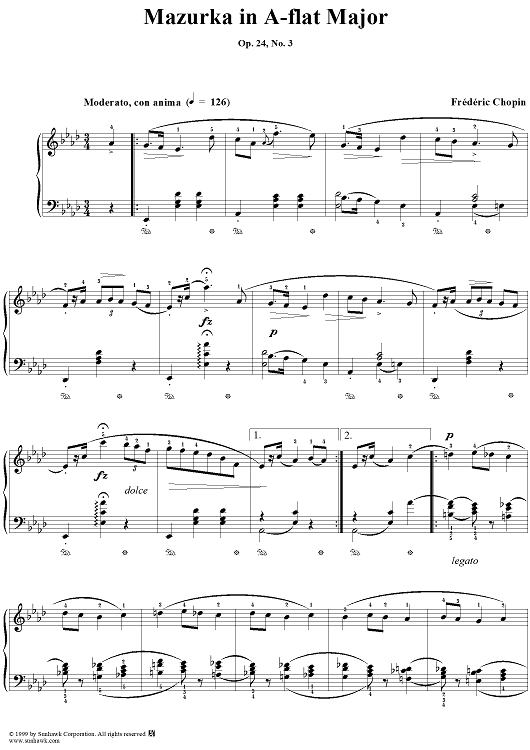 No. 16 in A-flat Major, Op. 24, No. 3