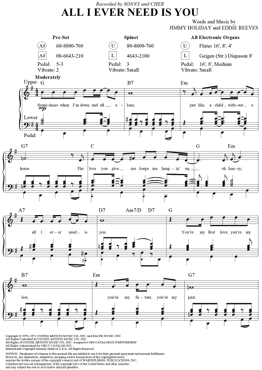 All I Ever Need Is You