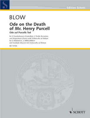Ode on the Death of Mr. Henry Purcell - Score and Parts