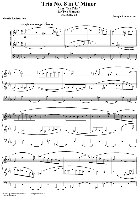 Trio No. 8 in C Minor from "Ten Trios", Op. 49, Book 2