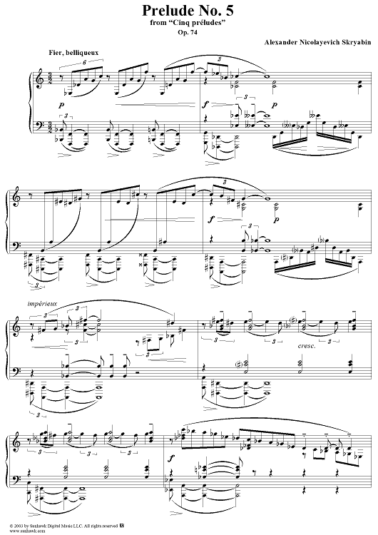 Prelude No. 5 "Fier, belliqueux", Op. 74, No. 5