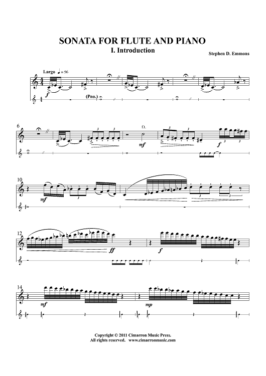Sonata for Flute and Piano - Flute