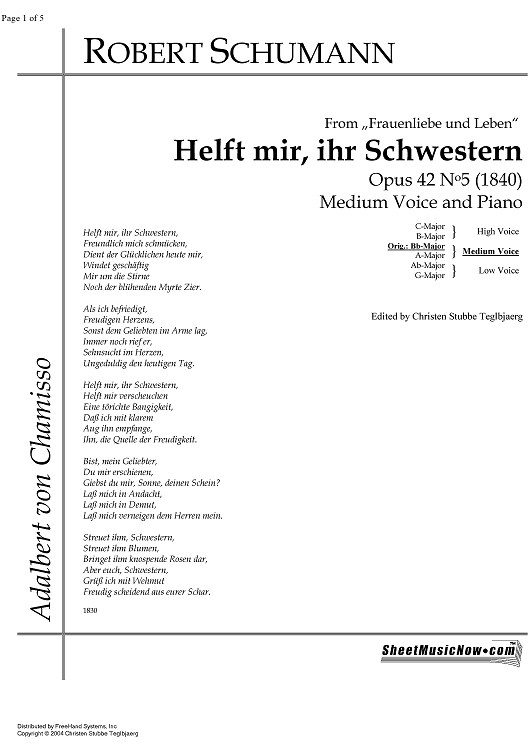 Helft mir, ihr Schwestern Op.42 No. 5