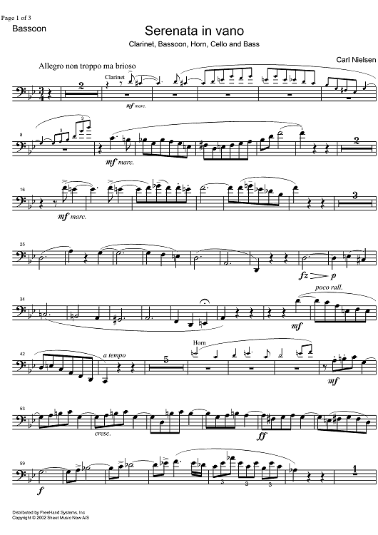 Serenata in vano - Bassoon