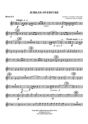 Jubilee Overture - Horn in F