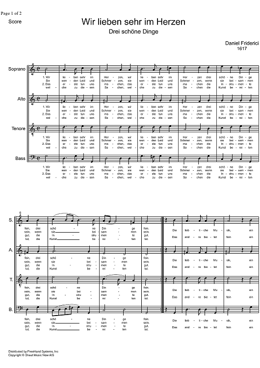 Wir lieben sehr im Herzen