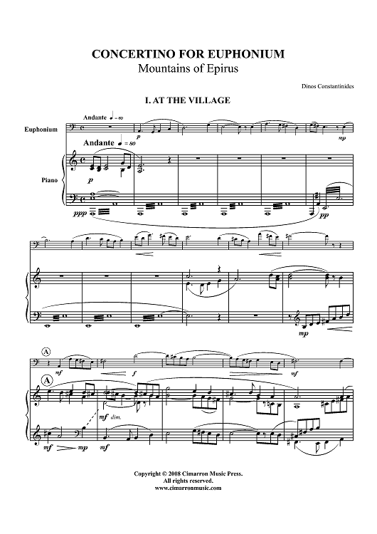 Concertino: Mountains of Epirus - Piano