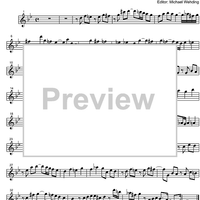 Three Part Sinfonia No. 9 BWV 795 f minor - B-flat Clarinet 1