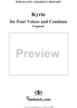Kyrie for Four Voices and Continuo,  K. 221 (K93b) - Full Score