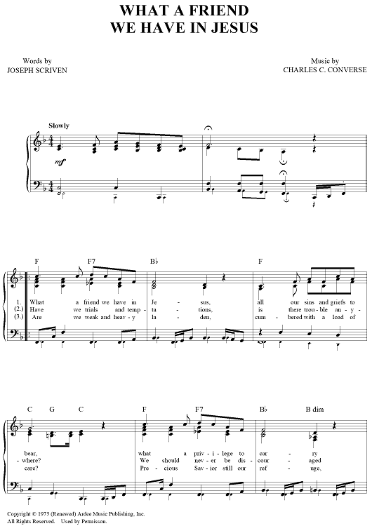 What A Friend We Have In Jesus