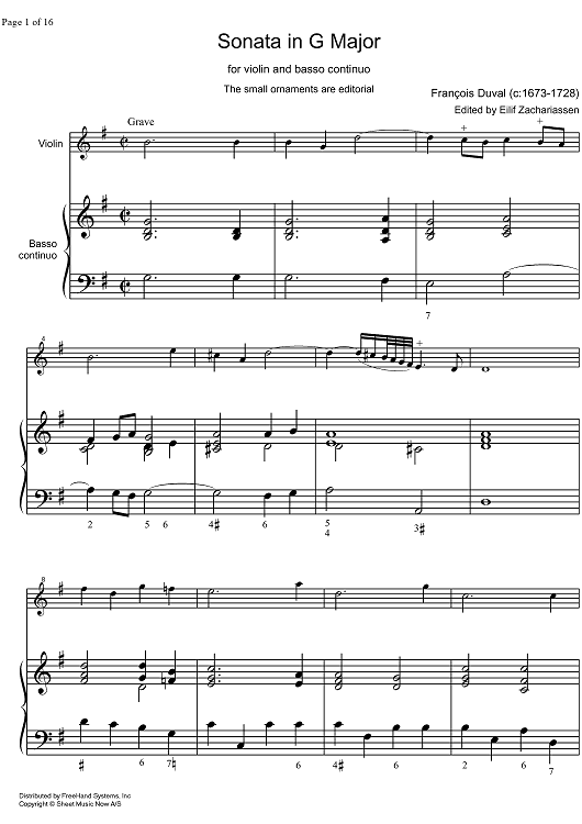 Sonata G Major - Score