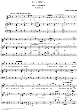 Liederkreis, Op. 39: No. 4, Die Stille