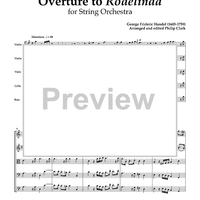 Overture to Rodelinda - Score