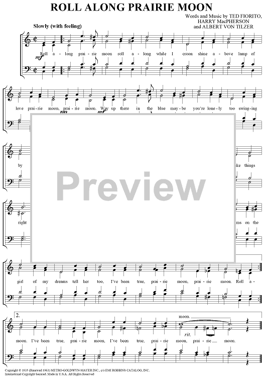 Roll Along Prairie Moon