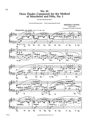 No. 44 - Three Études Composed for the Method of Moscheles and Fétis, No. 1