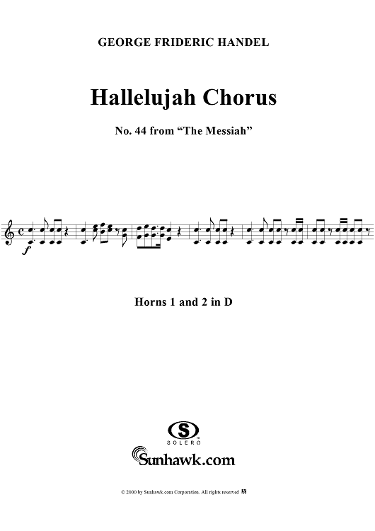 Hallelujah Chorus - Horns in D