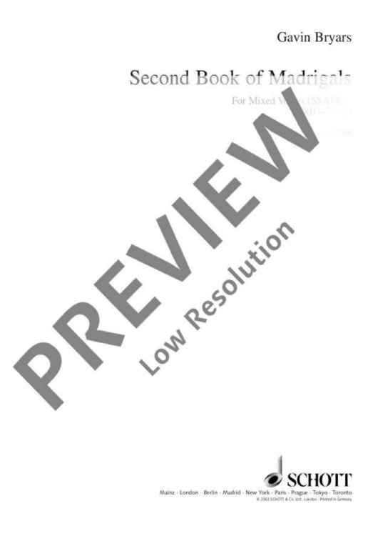Second Book of Madrigals