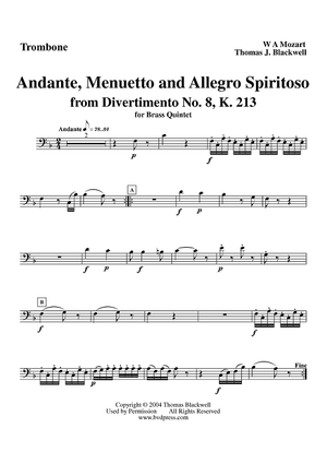 Andante, Menuetto and Allegro Spiritoso - Trombone