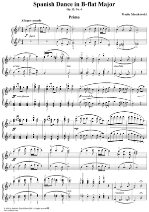 Spanish Dance in B-flat Major, Op. 12, No. 4