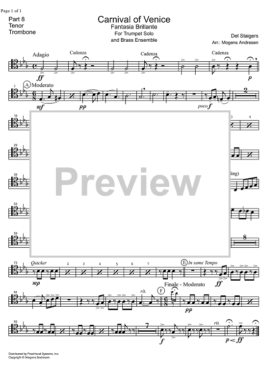 Carnival of Venice - Fantasia Brillante - Tenor Trombone