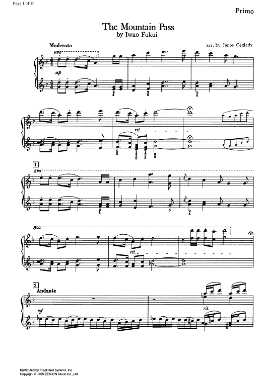 The Mountain Pass - Piano 1