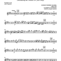 Hallelujah - from "Messiah", HWV 56 (introducing the Chorale "Ein' feste Burg") - Trumpet 1 in Bb