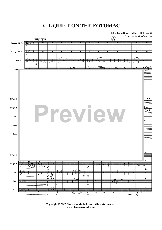 All Quiet on the Potomac - Score