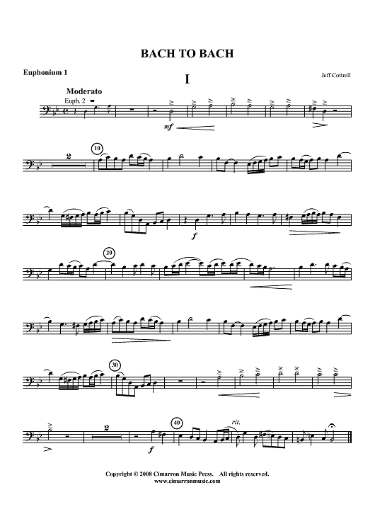 Bach to Bach - Euphonium 1 BC/TC