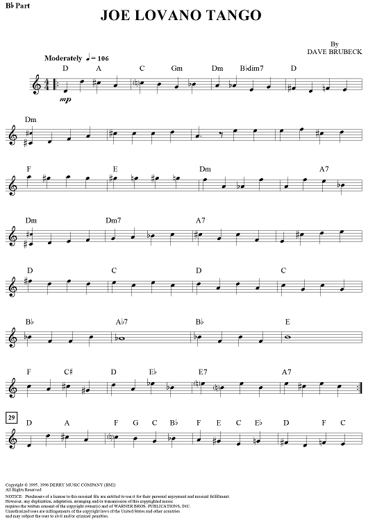 Joe Lovano Tango - B-flat Instrument