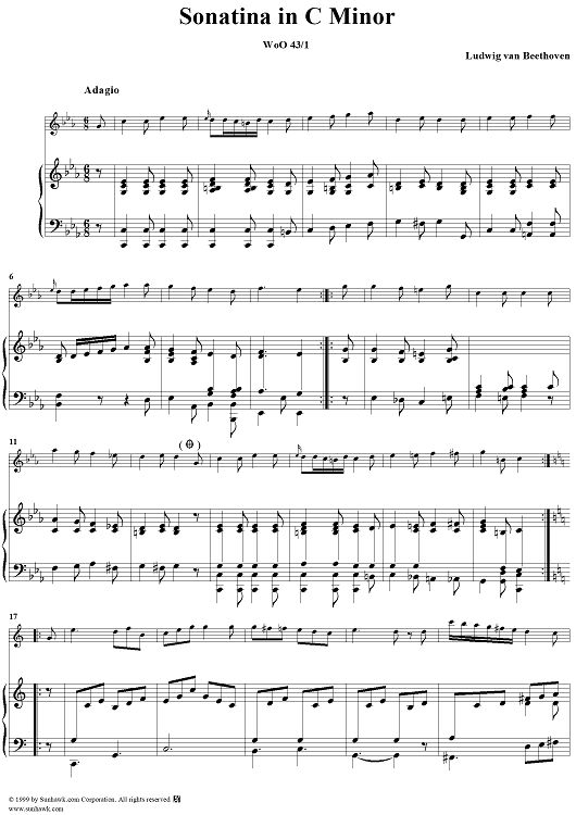 Sonatina in C Minor, WoO 43/1 - Piano