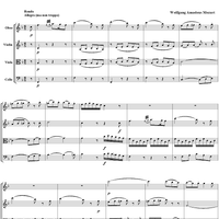 Oboe Quartet, K370, Movement 3 - Score