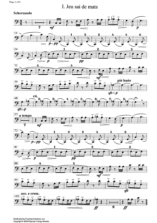 Suita Sursilvana Op.76b - Cello