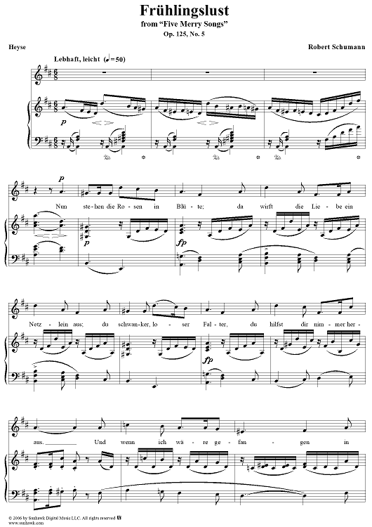 Five Merry Songs, Op. 125, No. 5: Frühlingslust