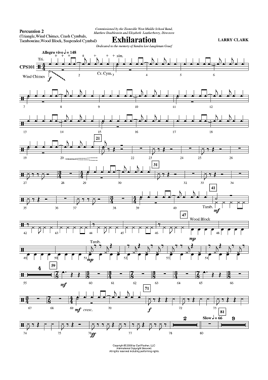 YngwieMalmsteen,SeventhSign,bandscore楽譜 Exhilaration - Percussion 2