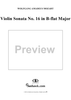 Violin Sonata No. 16 in B-flat Major, K31 - Piano Score