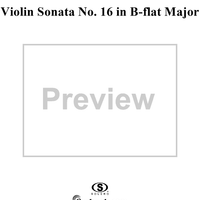 Violin Sonata No. 16 in B-flat Major, K31 - Piano Score