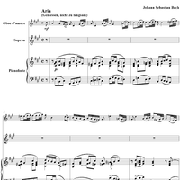 "Es halt' es mit der blinden Welt", Aria, No. 7 from Cantata No. 94: "Was frag' ich nach der Welt" - Piano Score