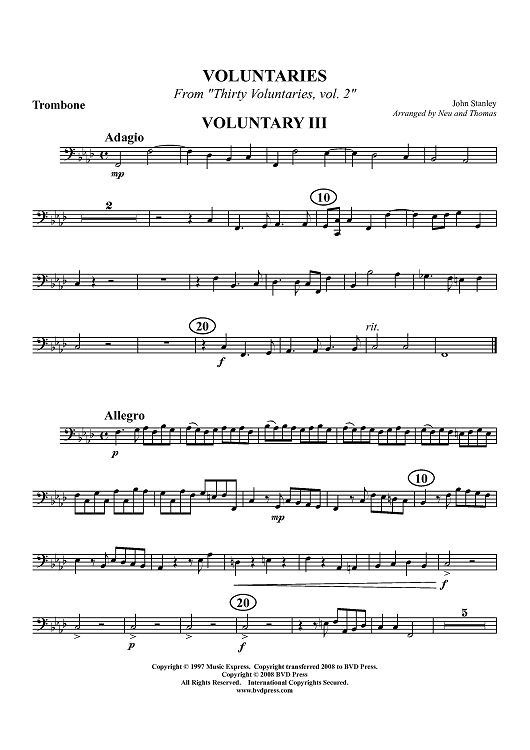 Voluntaries - Trombone