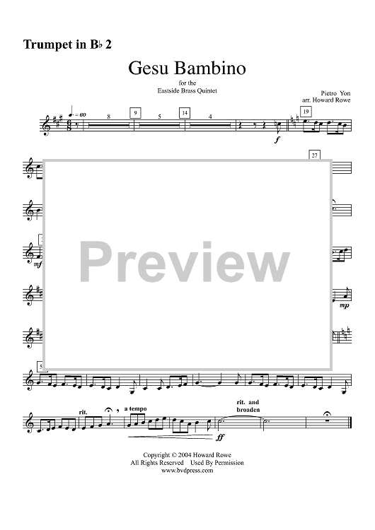 Gesu Bambino - Trumpet 2