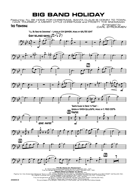 Big Band Holiday - Trombone 3