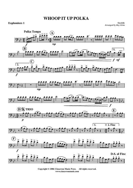 Whoop It Up Polka - Euphonium 1 BC/TC