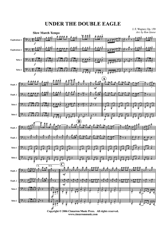 Under the Double Eagle - Score