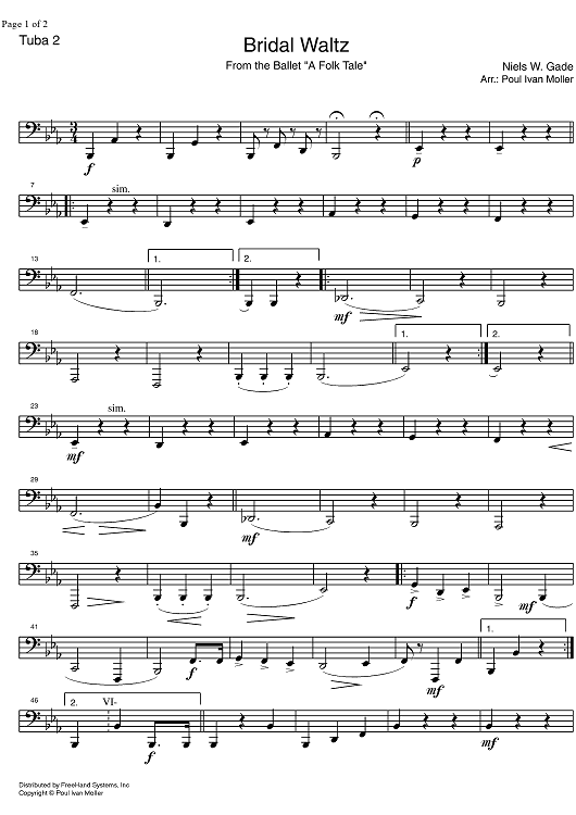 Bridal Waltz from A Folk Tale - Tuba 2
