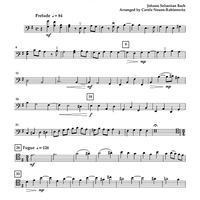 Prelude and Fugue for Cello Quartet or Choir - Cello 3