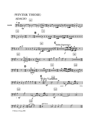 Winter Theme from A California Suite - Double Bass